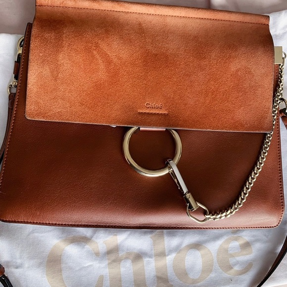 chloe faye bag tan